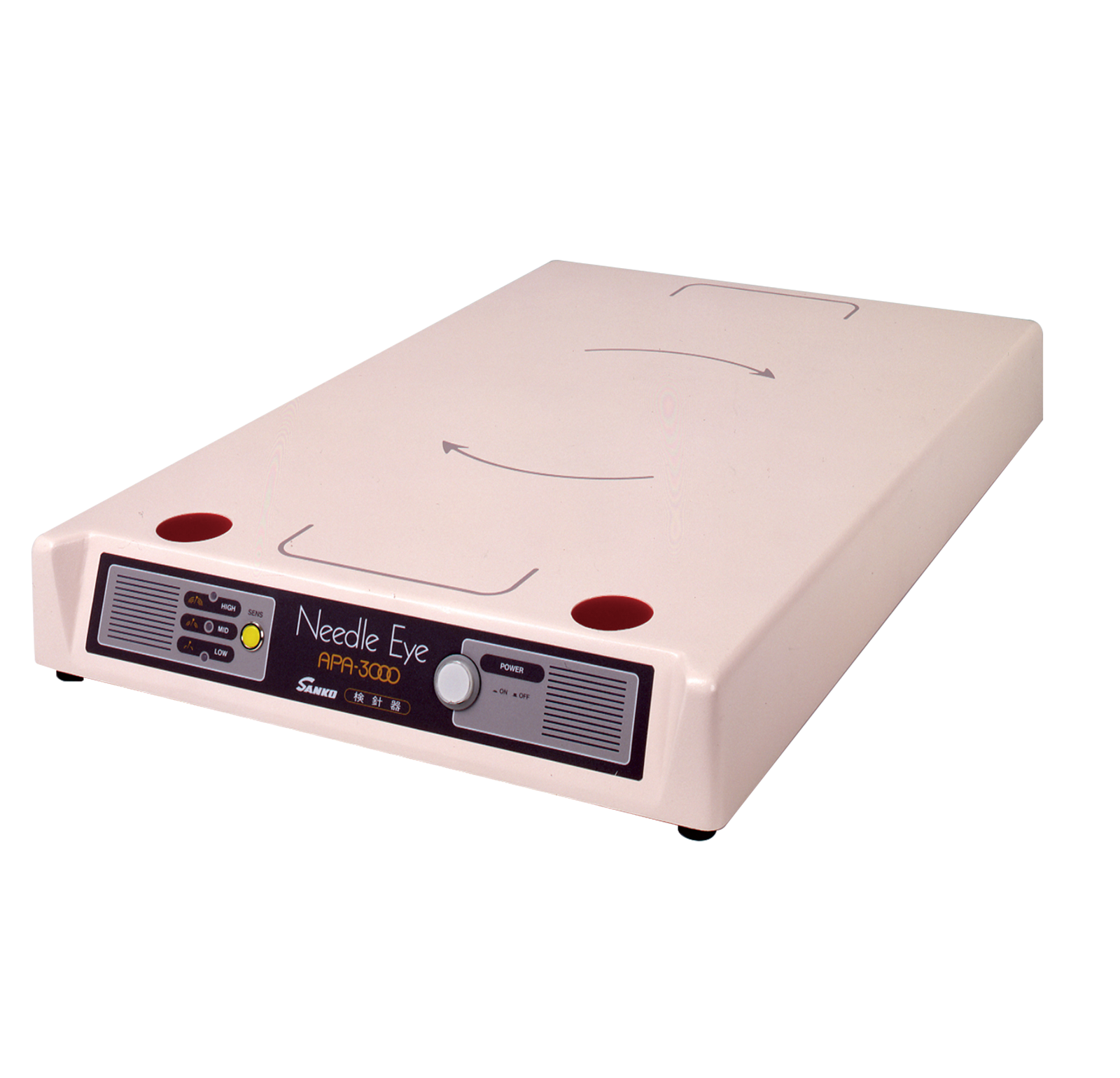 日本三高進(jìn)口APA-3000臺(tái)式檢針機(jī)配備SAS電路，用于服裝產(chǎn)品的余針檢測(cè)